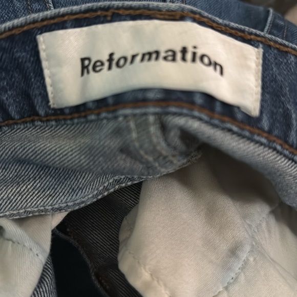 Reformation High Rise Skinny Jeans Medium Rinse Sz 28 - Picture 5 of 6